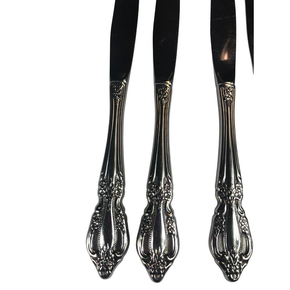 oneida raphael stainless flatware set of Modern Hollow knives (4)